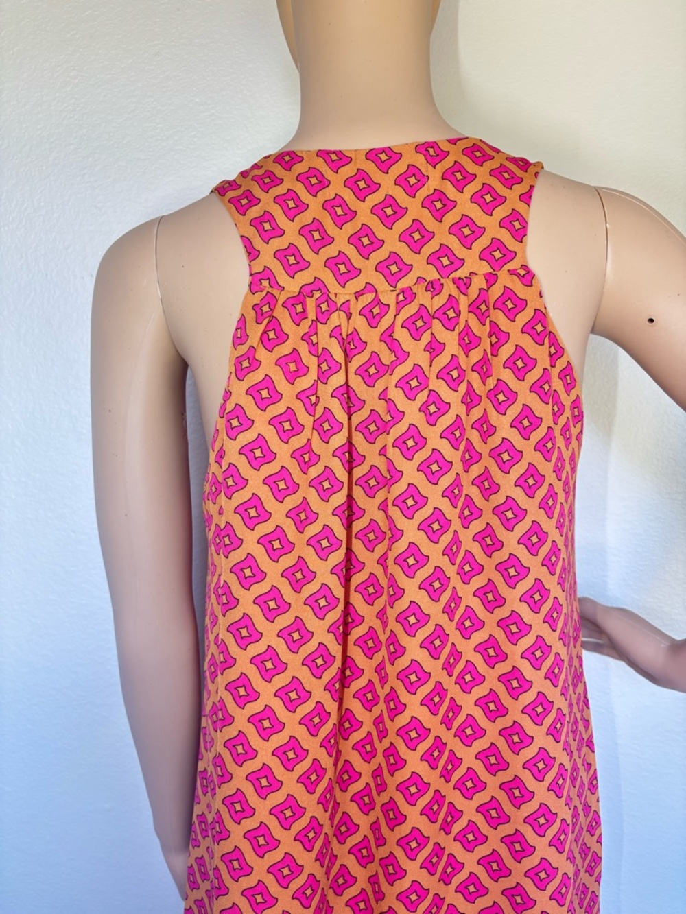 Cameo & Myth Sleeveless, Geometric High-Low Shift Dress in Pink and Orange NWOT - Picture 9 of 16